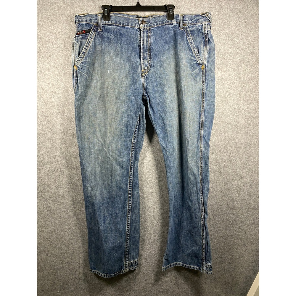 Ariat FR M4 Relaxed Boot Cut Jeans Mens 42x34 Blue Flame Resistant Work Denim